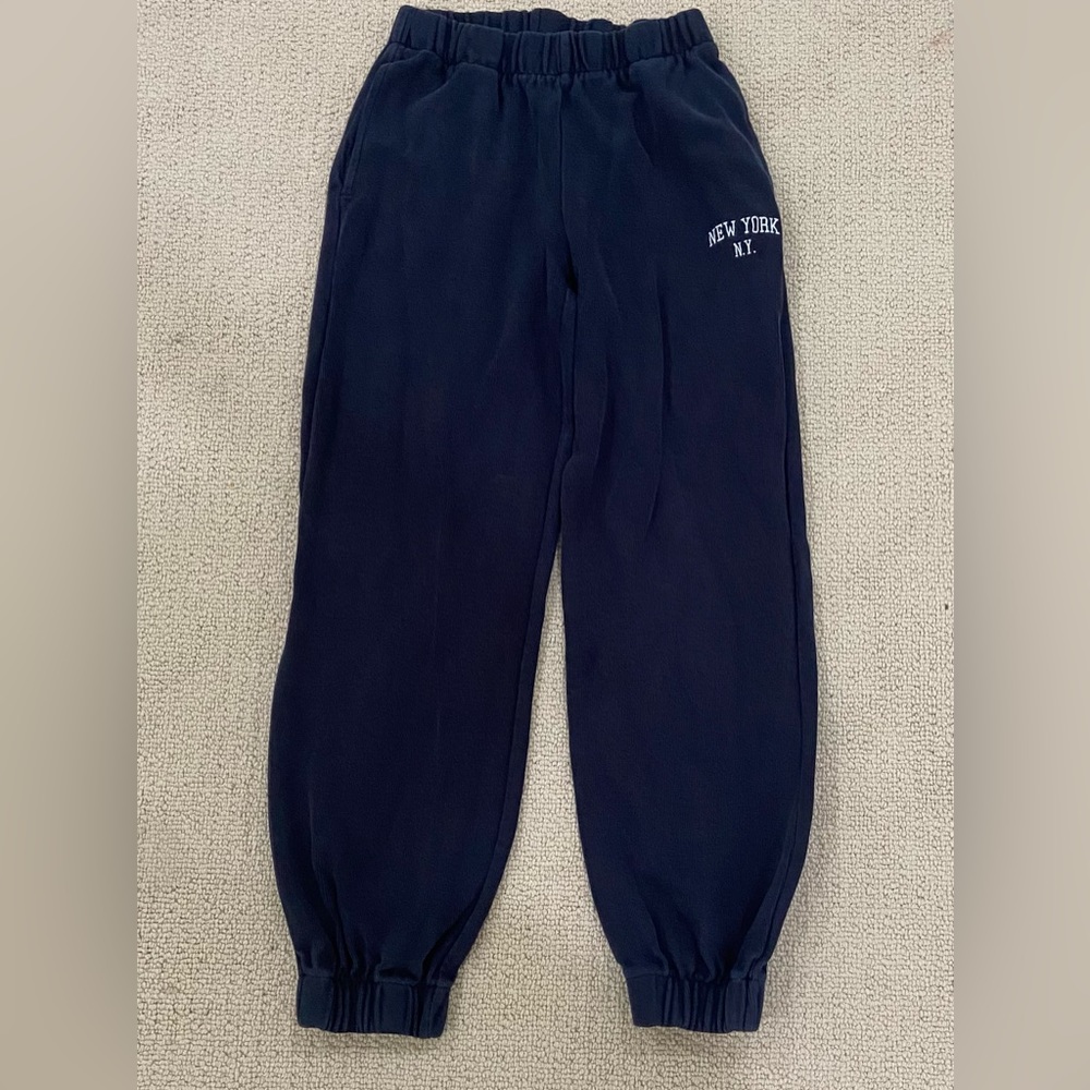 Brandy Melville Rosa Sweatpants *gently used*. Color is navy and are size small.